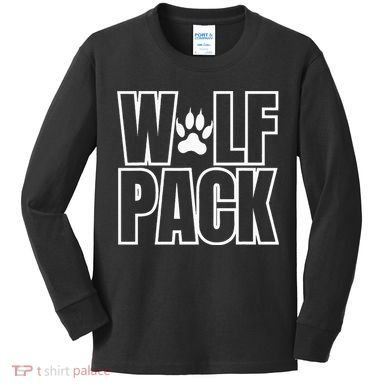 Wolf Pack Sport Teams Kids Long Sleeve Shirt