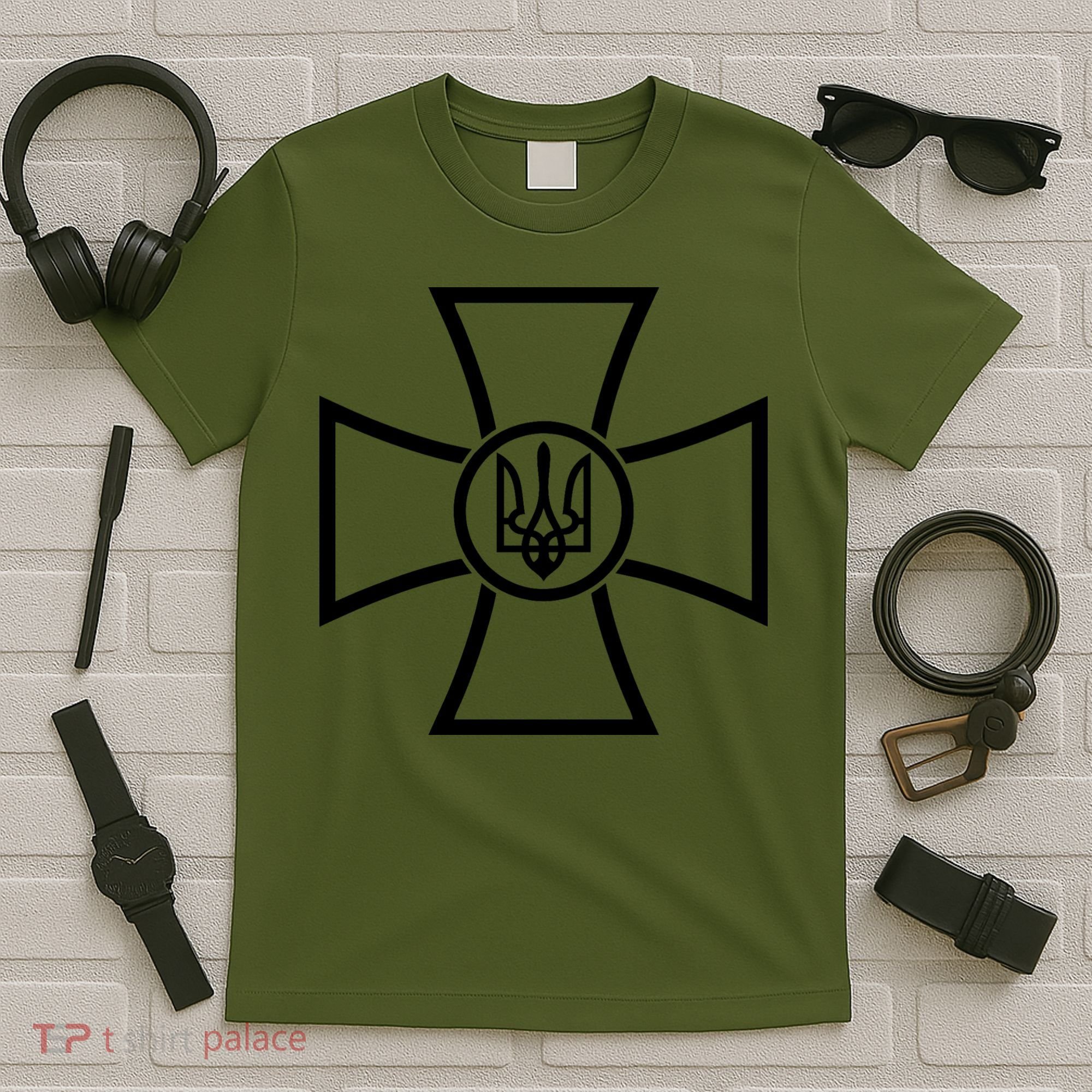 Warship Postage Stamp Front And Back Print Go F Yourself T-Shirt