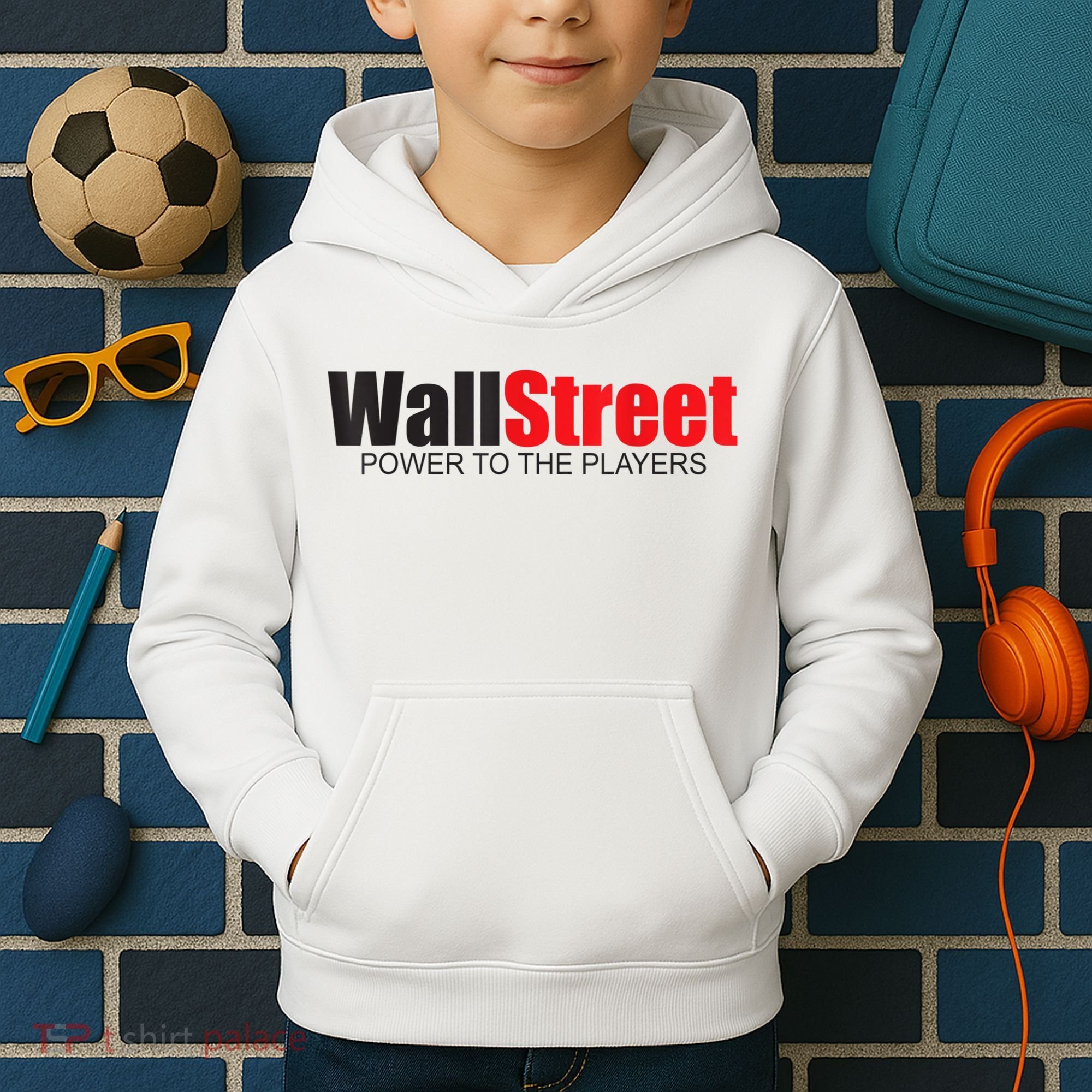 Wallstreet Power To The Players Kids Hoodie