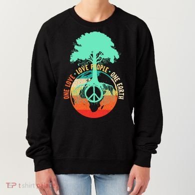 World Peace Tree Gift Love People Earth Day Gift Women's Sweatshirt
