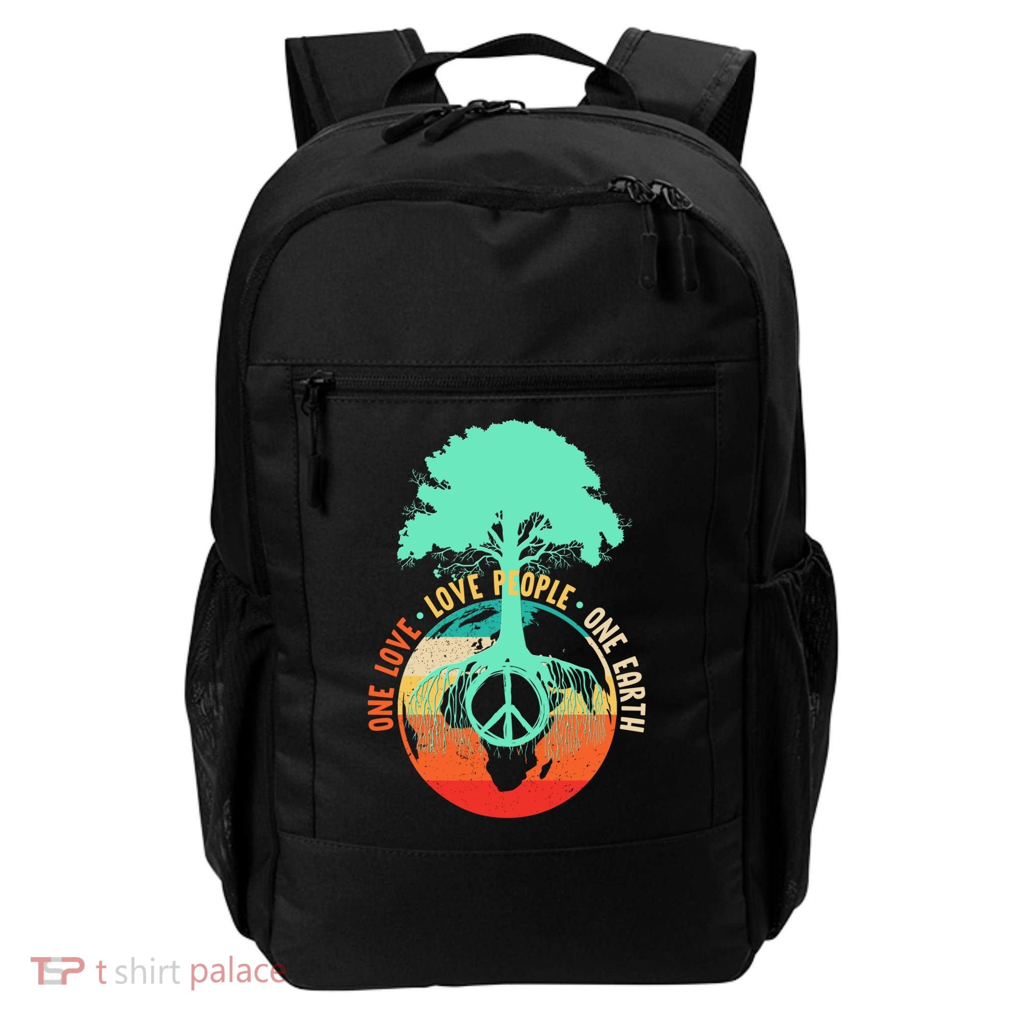 World Peace Tree Gift Love People Earth Day Gift Backpack