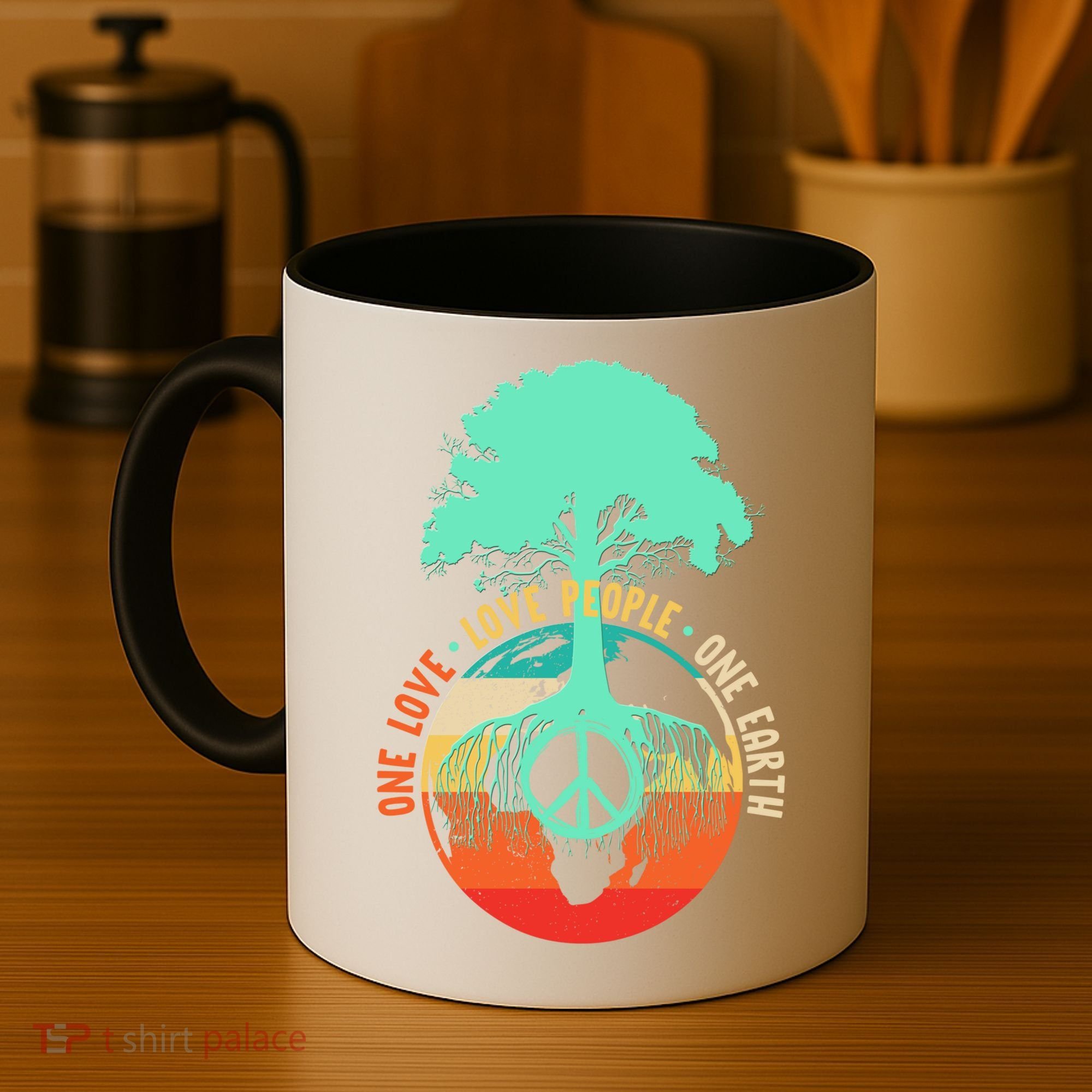 World Peace Tree Gift Love People Earth Day Gift Coffee Mug