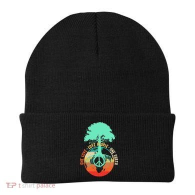 World Peace Tree Gift Love People Earth Day Gift Beanie