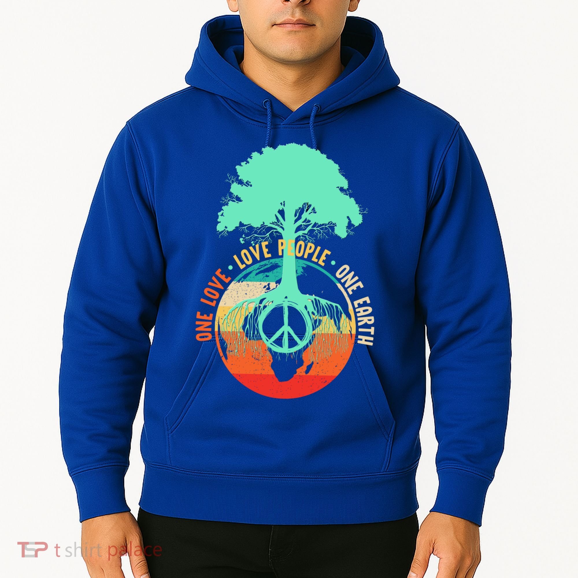 World Peace Tree Gift Love People Earth Day Gift Hoodie