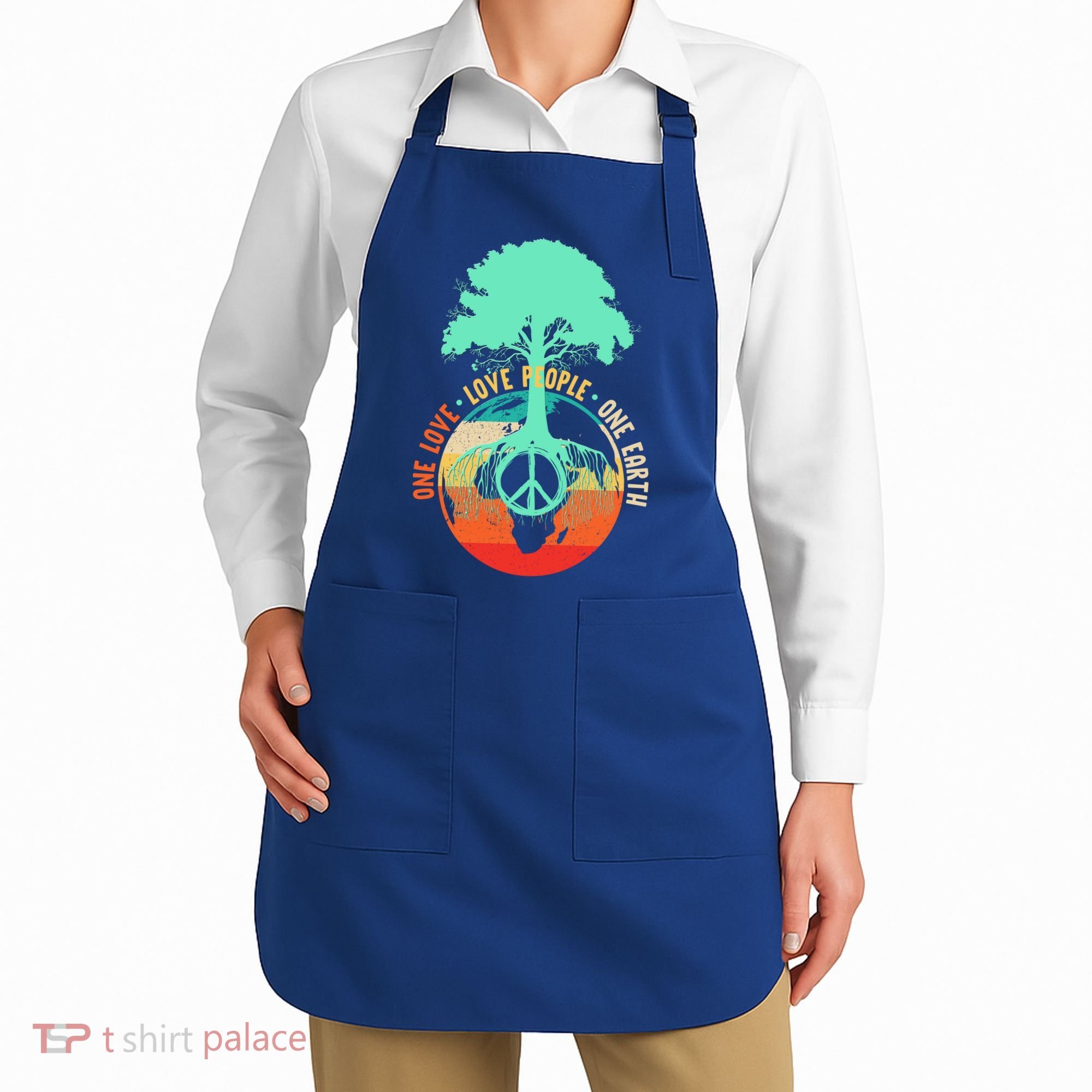 World Peace Tree Gift Love People Earth Day Gift Apron