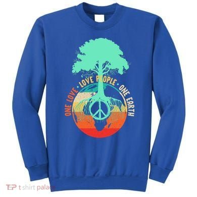 World Peace Tree Gift Love People Earth Day Gift Sweatshirt