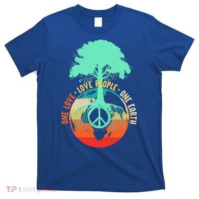 World Peace Tree Gift Love People Earth Day Gift T-Shirt
