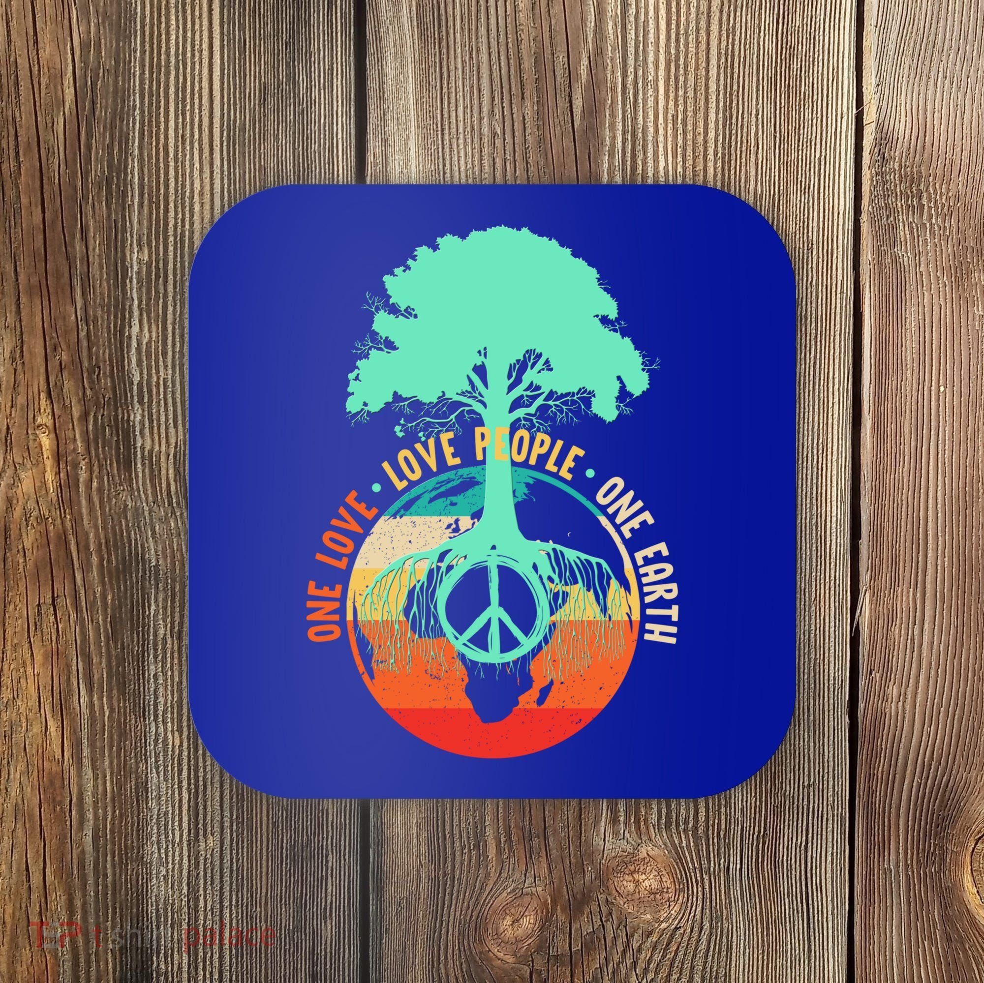World Peace Tree Gift Love People Earth Day Gift Coaster