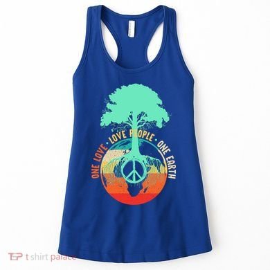 World Peace Tree Gift Love People Earth Day Gift Women's Tank Top