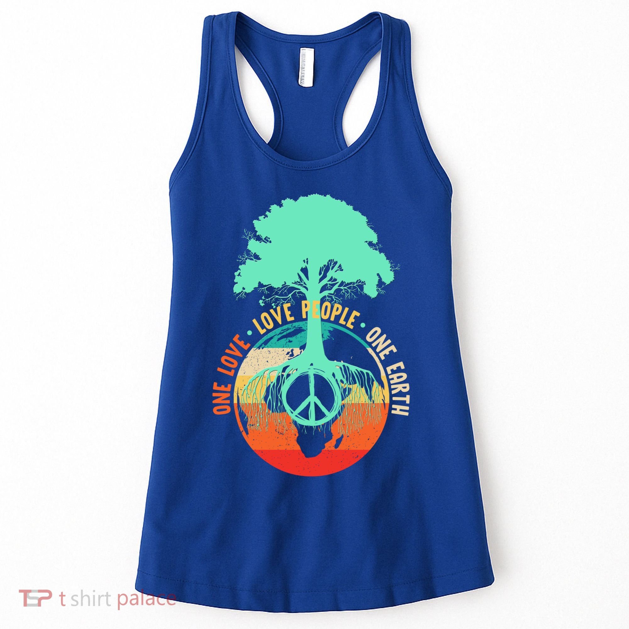 World Peace Tree Gift Love People Earth Day Gift Women's Tank Top