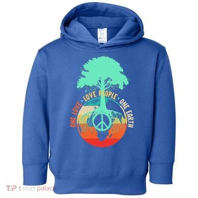 World Peace Tree Gift Love People Earth Day Gift Toddler Hoodie