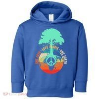 World Peace Tree Gift Love People Earth Day Gift Toddler Hoodie thumb 0