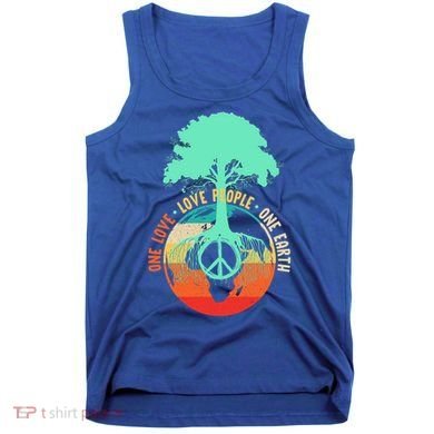 World Peace Tree Gift Love People Earth Day Gift Tank Top