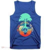 World Peace Tree Gift Love People Earth Day Gift Tank Top thumb 0