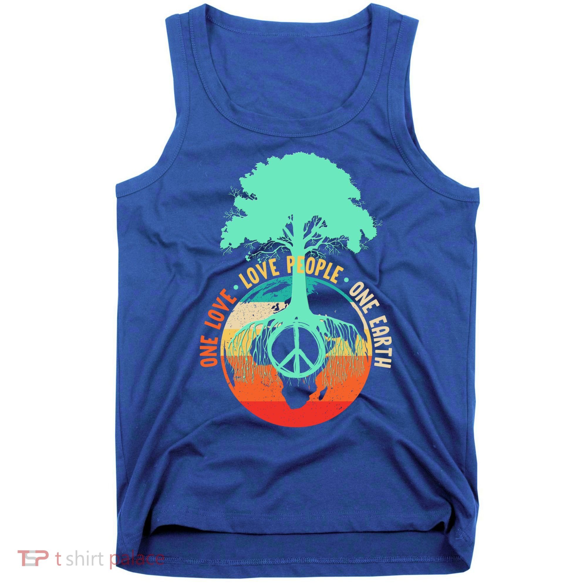 World Peace Tree Gift Love People Earth Day Gift Tank Top