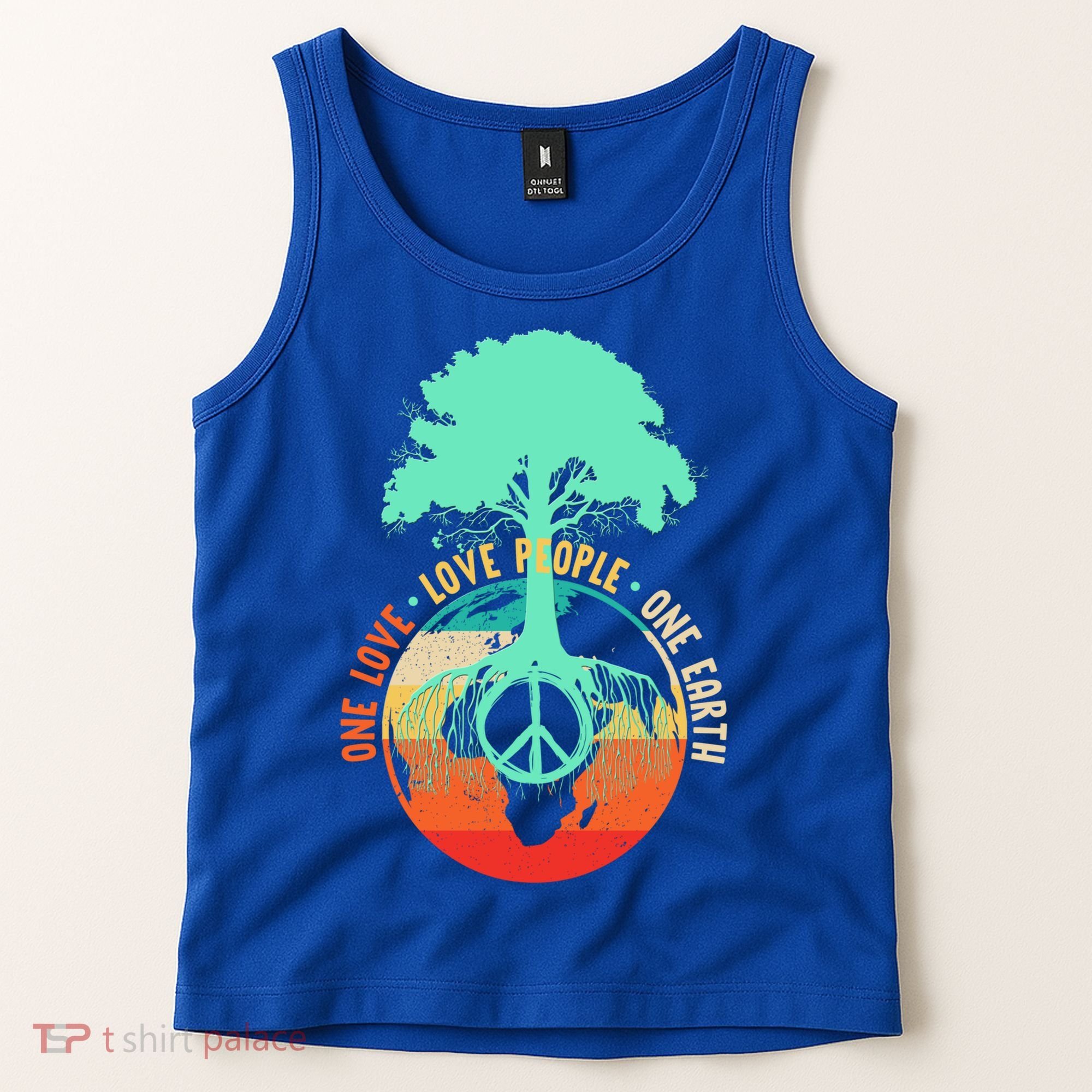 World Peace Tree Gift Love People Earth Day Gift Tank Top