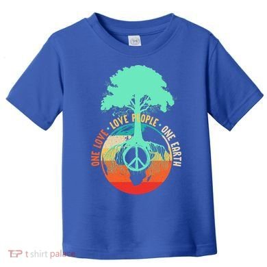 World Peace Tree Gift Love People Earth Day Gift Toddler T-Shirt