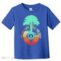 World Peace Tree Gift Love People Earth Day Gift Toddler T-Shirt thumb 0