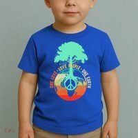 World Peace Tree Gift Love People Earth Day Gift Toddler T-Shirt thumb 2