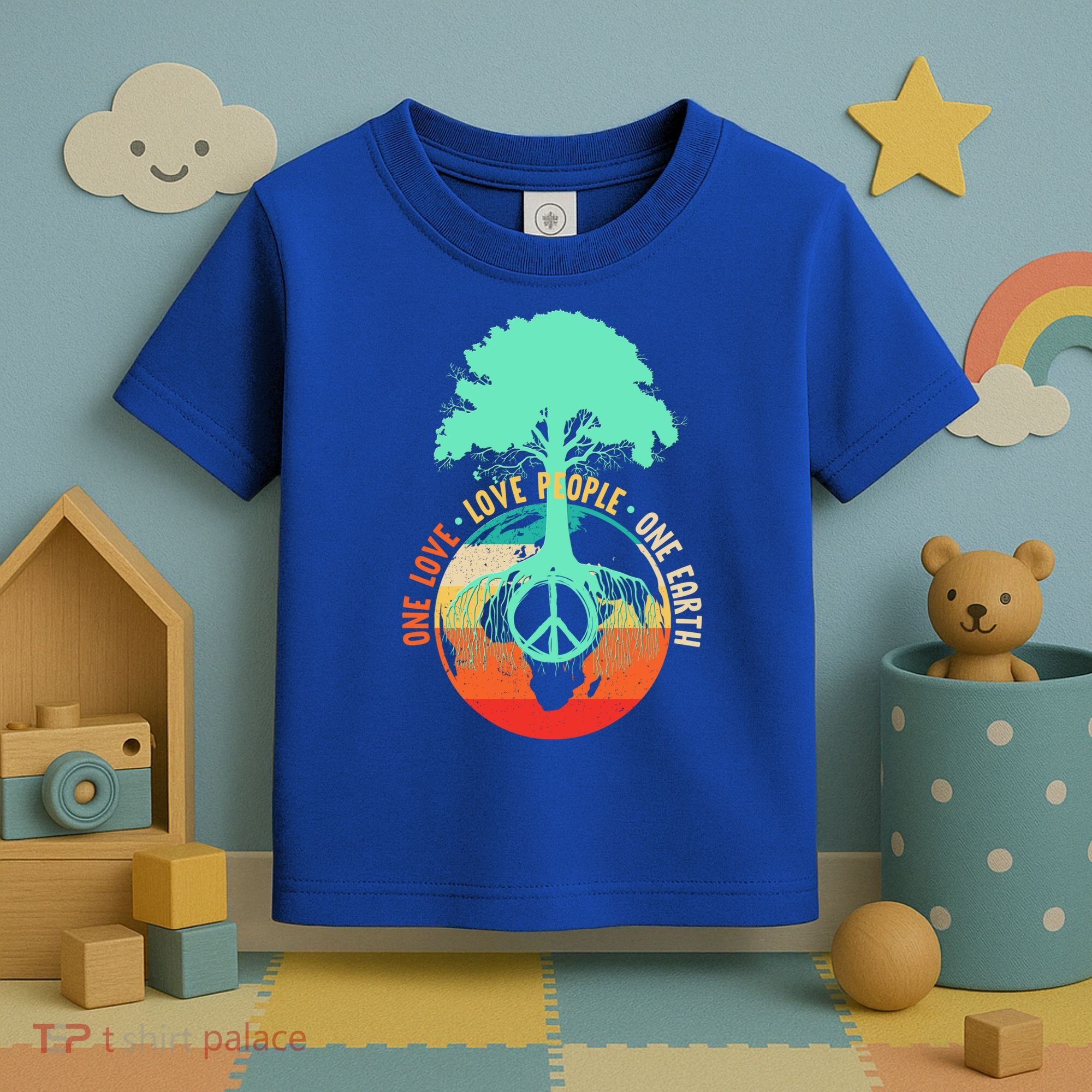 World Peace Tree Gift Love People Earth Day Gift Toddler T-Shirt