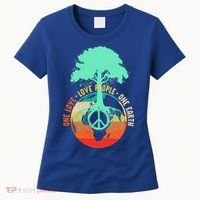 World Peace Tree Gift Love People Earth Day Gift Women's T-Shirt thumb 0