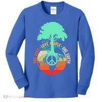World Peace Tree Gift Love People Earth Day Gift Kids Long Sleeve Shirt thumb 0
