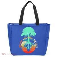 World Peace Tree Gift Love People Earth Day Gift Tote Bag thumb 0