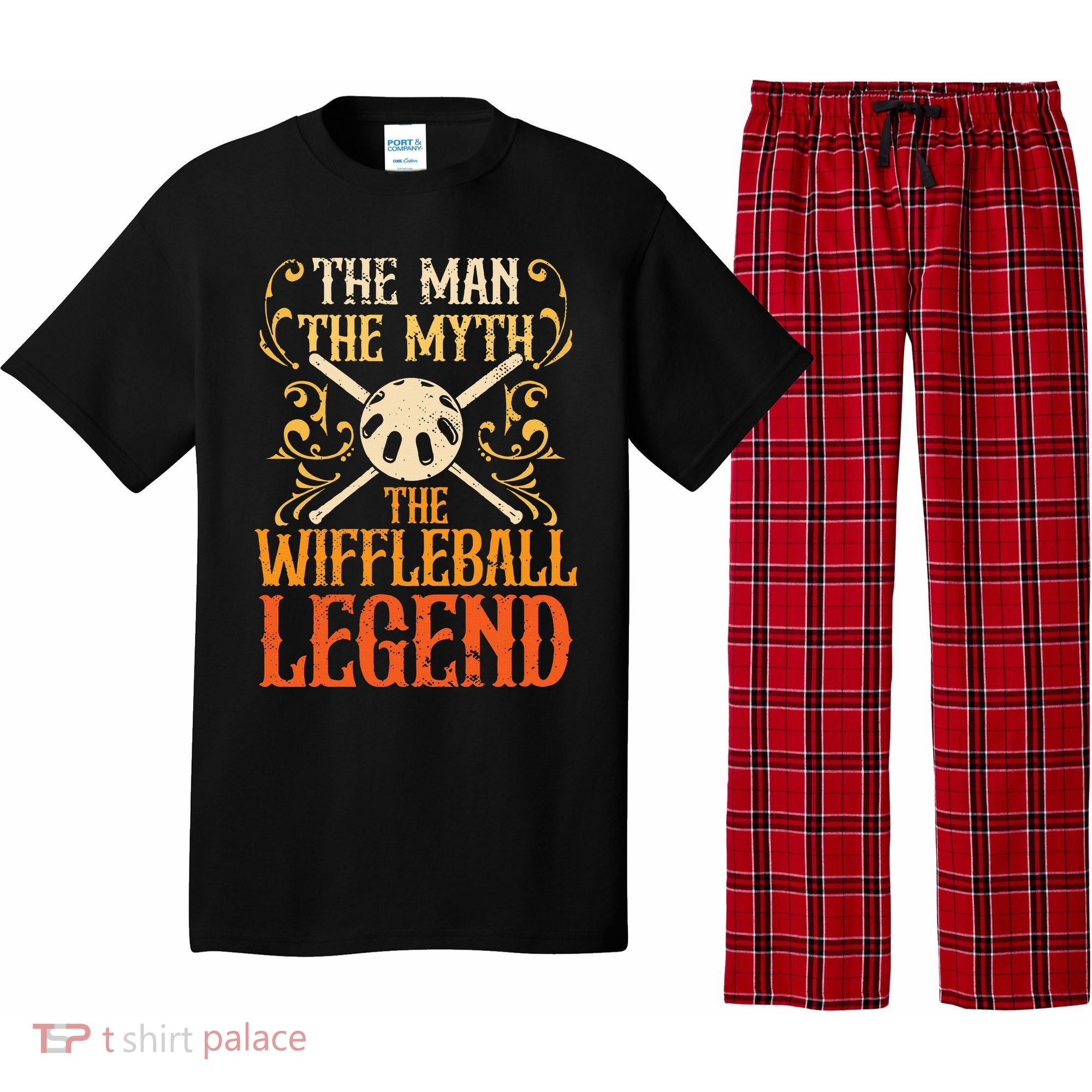 Wiffleball Player The Man The Myth Legend Wiffleball  Pajama Set