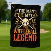 Wiffleball Player The Man The Myth Legend Wiffleball  Golf Towel thumb 1
