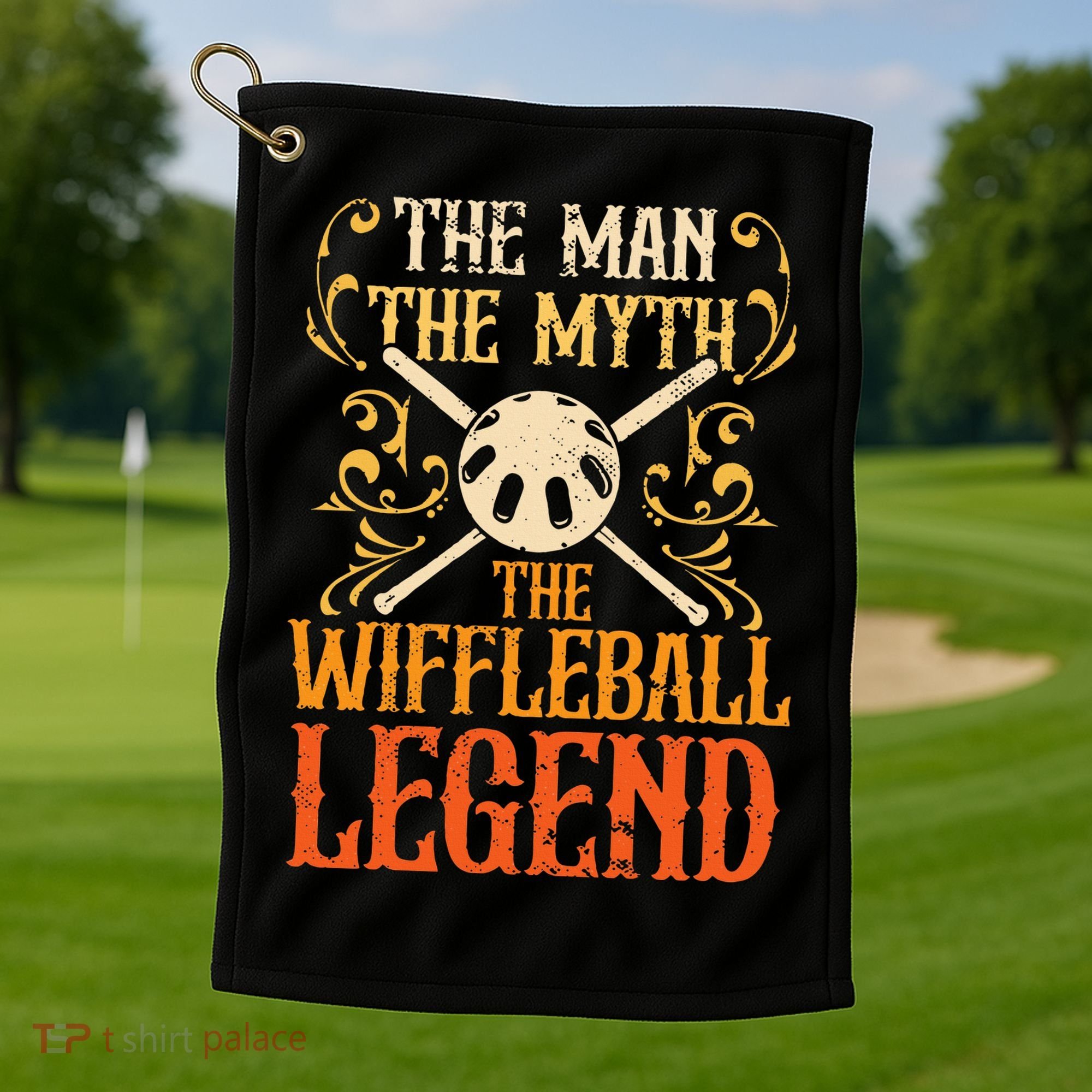 Wiffleball Player The Man The Myth Legend Wiffleball  Golf Towel