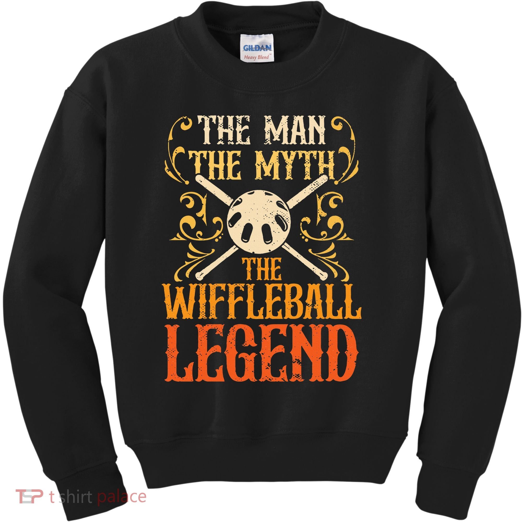 Wiffleball Player The Man The Myth Legend Wiffleball  Kids Sweatshirt