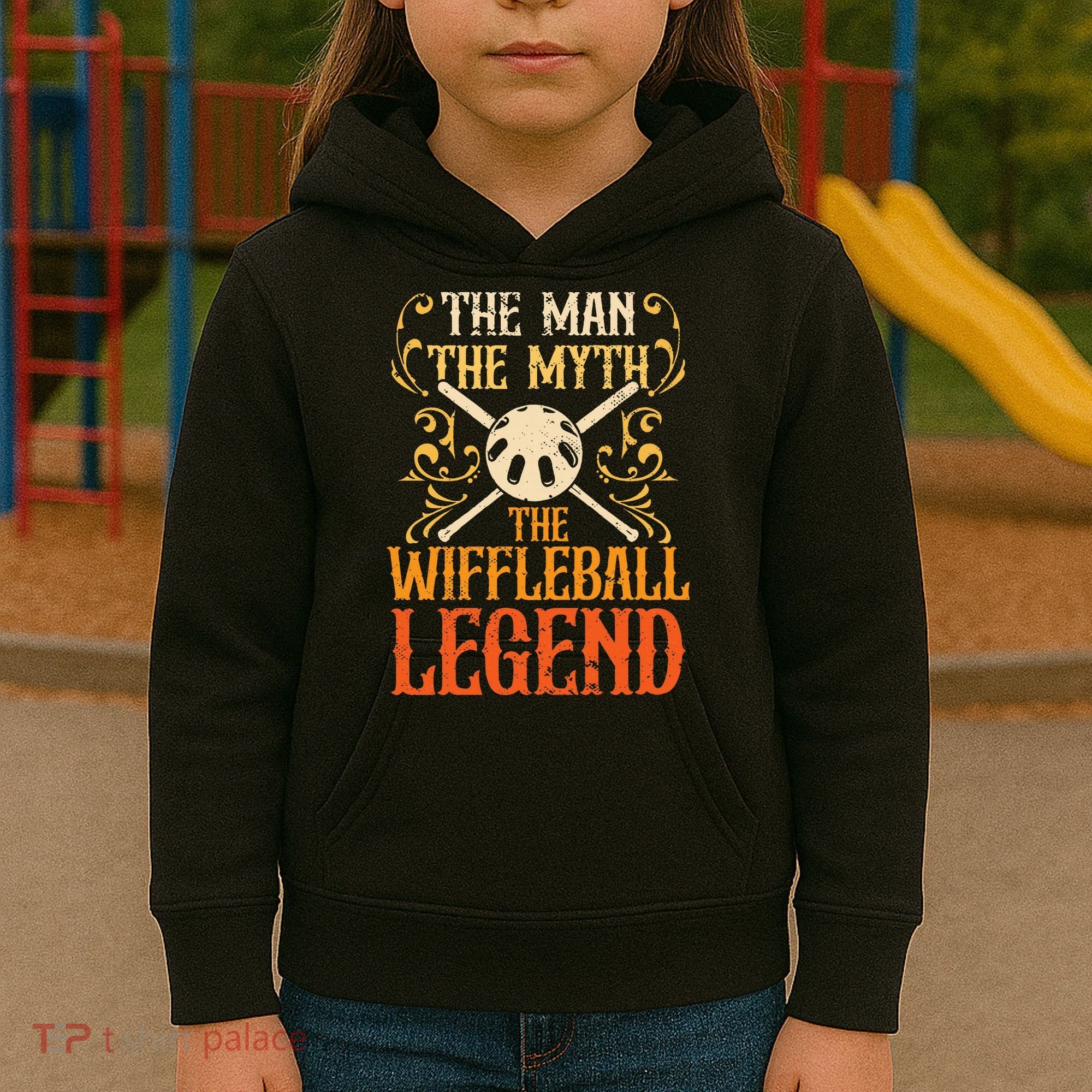 Wiffleball Player The Man The Myth Legend Wiffleball  Kids Hoodie
