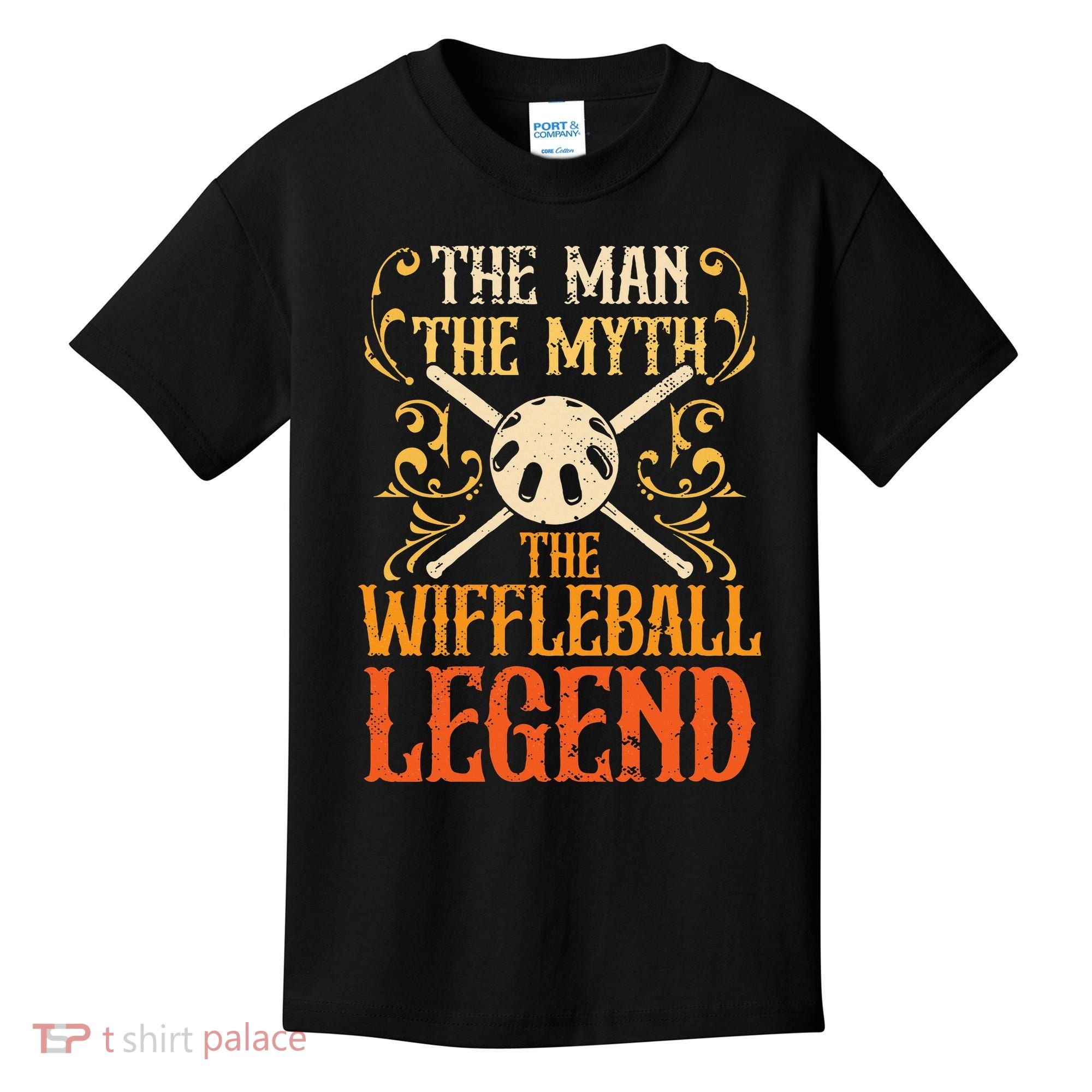 Wiffleball Player The Man The Myth Legend Wiffleball  Kids T-Shirt