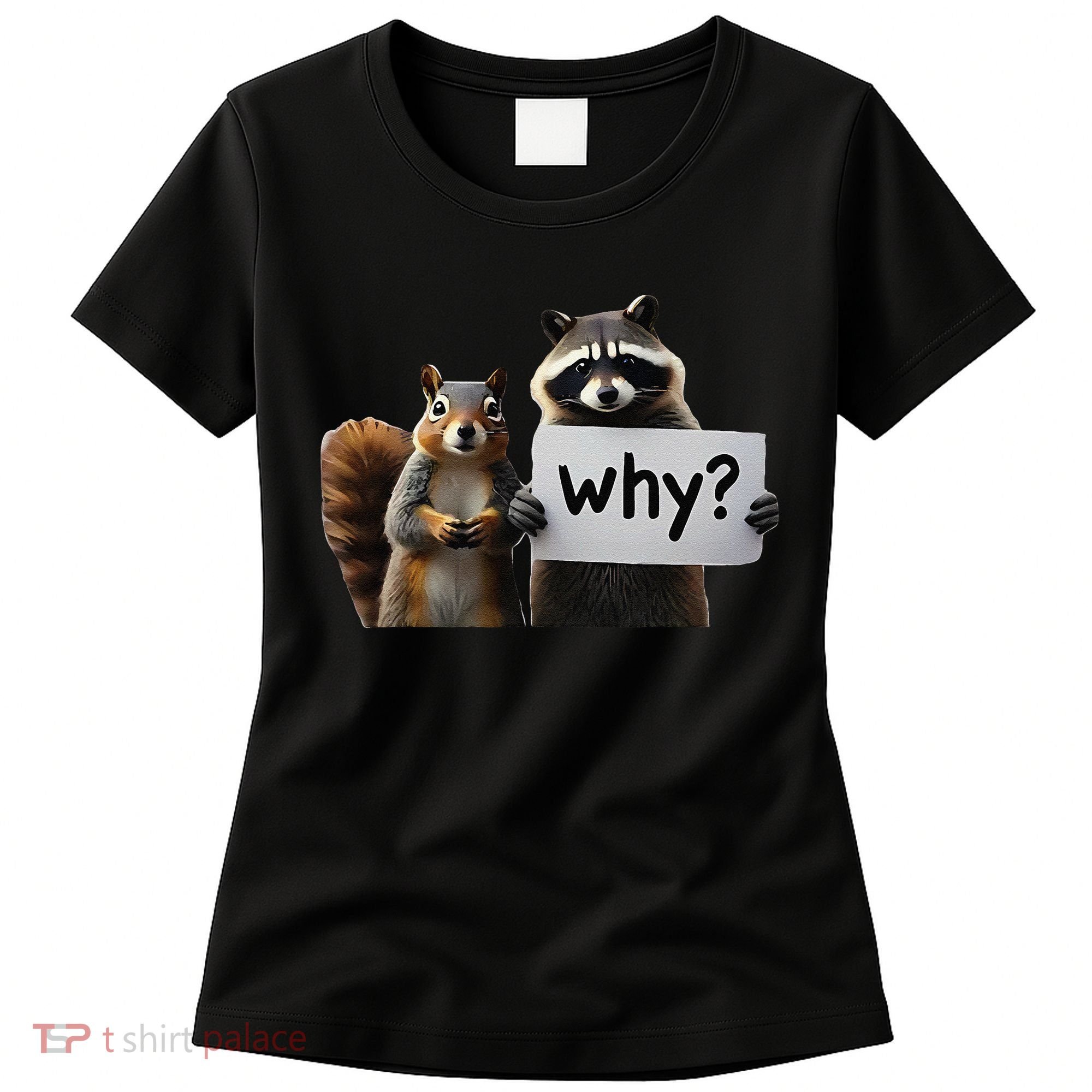 Why Peanut The Squirrel & Fred The Raccoon Women's T-Shirt