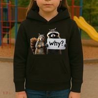 Why Peanut The Squirrel & Fred The Raccoon Kids Hoodie thumb 3