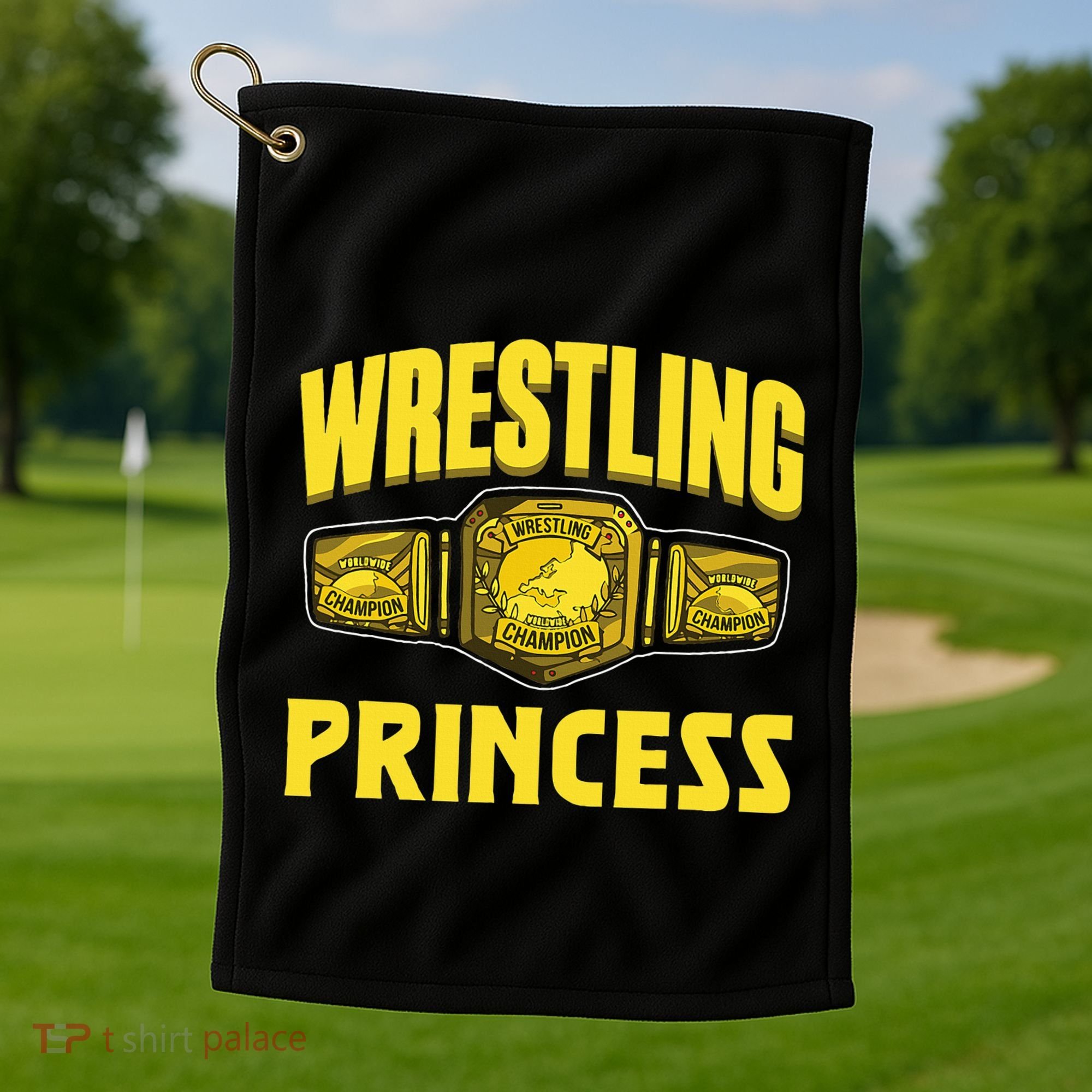 Wrestling Princess Wrestles Wrestler Wrestle Wrestling Golf Towel