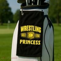 Wrestling Princess Wrestles Wrestler Wrestle Wrestling Golf Towel thumb 2