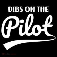 Womens Pilot Wife Dibs On The Pilot Pilot Girlfriend Stripe Pom Pom Beanie thumb 2
