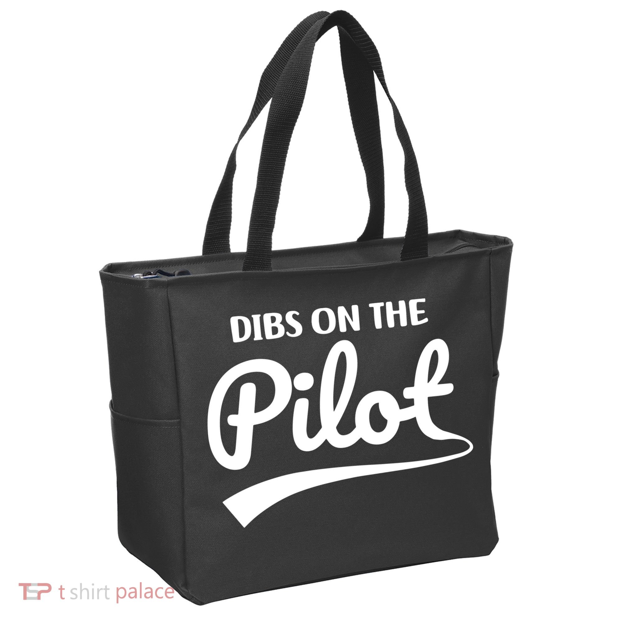 Womens Pilot Wife Dibs On The Pilot Pilot Girlfriend Tote Bag