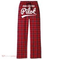 Womens Pilot Wife Dibs On The Pilot Pilot Girlfriend Women's Flannel Plaid Pajama Pants thumb 0