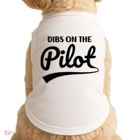 Womens Pilot Wife Dibs On The Pilot Pilot Girlfriend Doggie Tank thumb 0