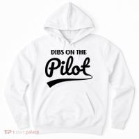 Womens Pilot Wife Dibs On The Pilot Pilot Girlfriend Hoodie thumb 0