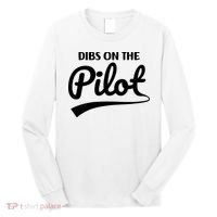 Womens Pilot Wife Dibs On The Pilot Pilot Girlfriend Long Sleeve Shirt thumb 0