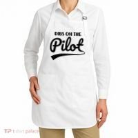 Womens Pilot Wife Dibs On The Pilot Pilot Girlfriend Apron thumb 2