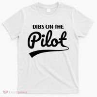 Womens Pilot Wife Dibs On The Pilot Pilot Girlfriend T-Shirt thumb 0