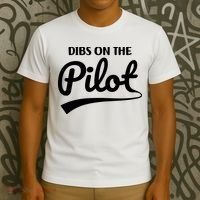 Womens Pilot Wife Dibs On The Pilot Pilot Girlfriend T-Shirt thumb 3