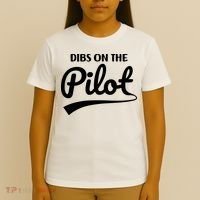 Womens Pilot Wife Dibs On The Pilot Pilot Girlfriend T-Shirt thumb 4