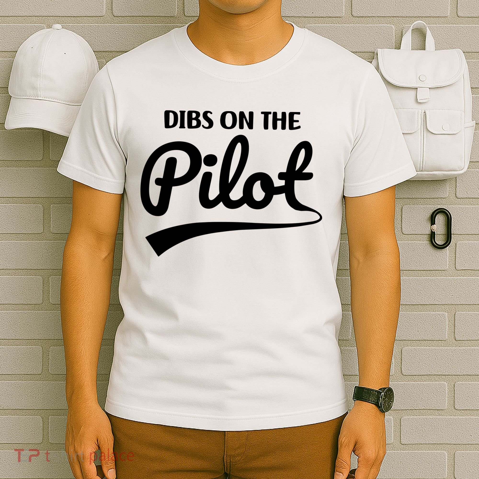 Womens Pilot Wife Dibs On The Pilot Pilot Girlfriend T-Shirt