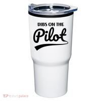 Womens Pilot Wife Dibs On The Pilot Pilot Girlfriend Tumbler thumb 0