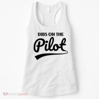 Womens Pilot Wife Dibs On The Pilot Pilot Girlfriend Women's Tank Top thumb 0